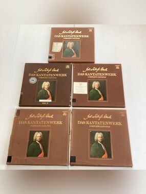 J.S. Bach Das Kantatenwerk Complete Cantatas Vol 1 - 5 Box Sets 10 LP w Books
